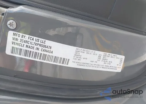 2023 Chrysler Pacifica Hybrid Touring L from USA, damaged, VIN 2C4RC1L7XPR506478